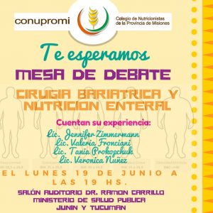 Mesa de Debate – Cirugía Bariatrica y Nutrición Enteral